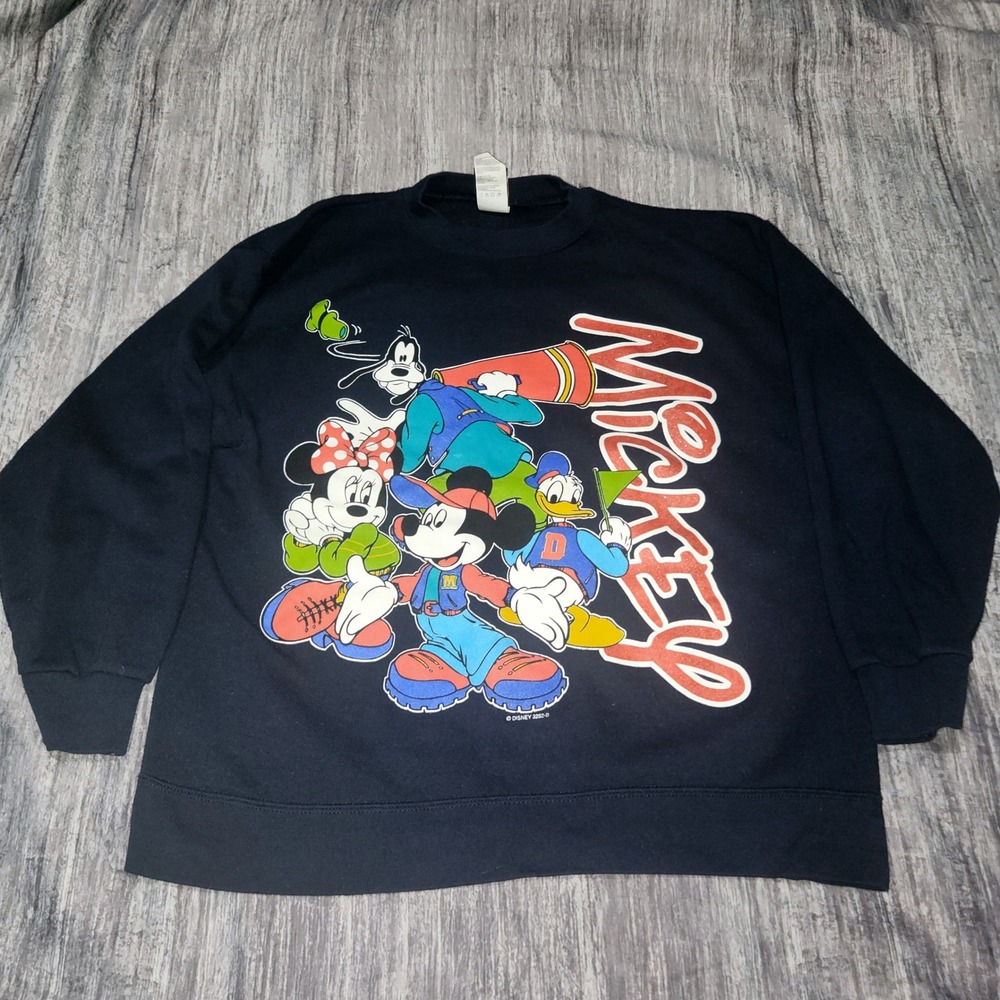 Vintage 90s Mickey‎ Unlimited Crewneck Sweatshirt Disney Characters Sports